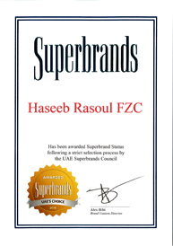 HRC-Superbrands Certificate